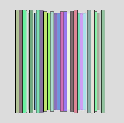 Paralelepípedos coloridos paralelos